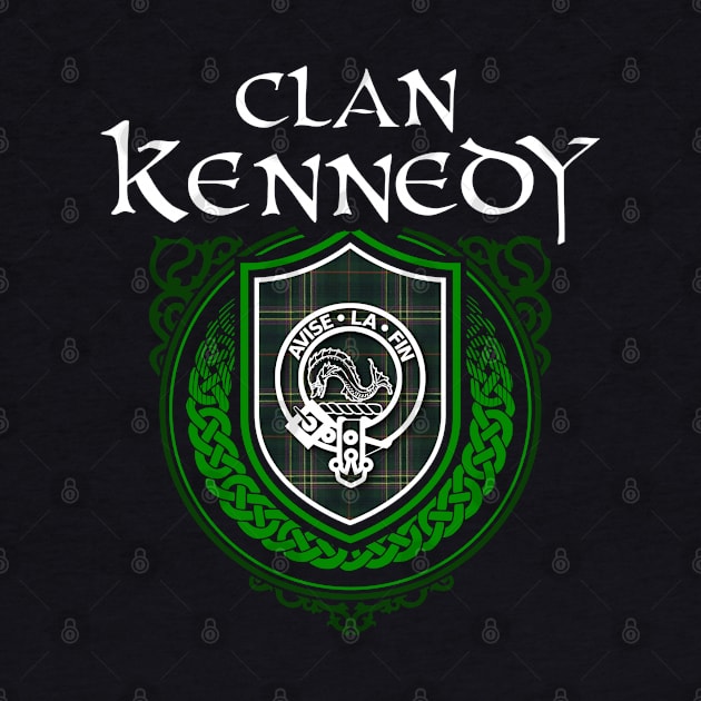 Clan Kennedy Surname Scottish Clan Tartan Crest Badge by Celtic Folk